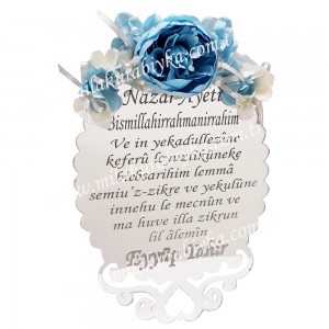 Pleksi Nazar Ayetli Kapı Süsü 2